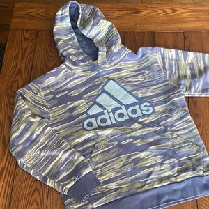 Adidas Kids Hoodie - Blue and Yellow Pattern
